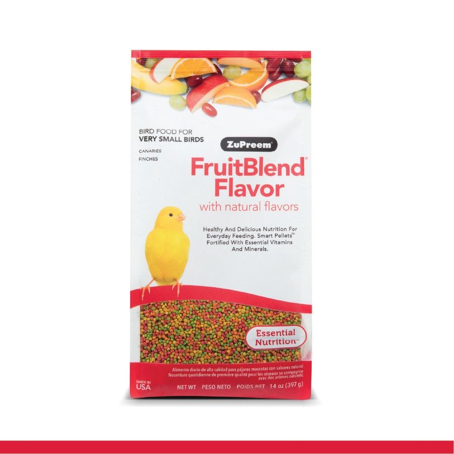 ZuPreem FruitBlend Food for Very Small Birds, Package Size: 14oz
