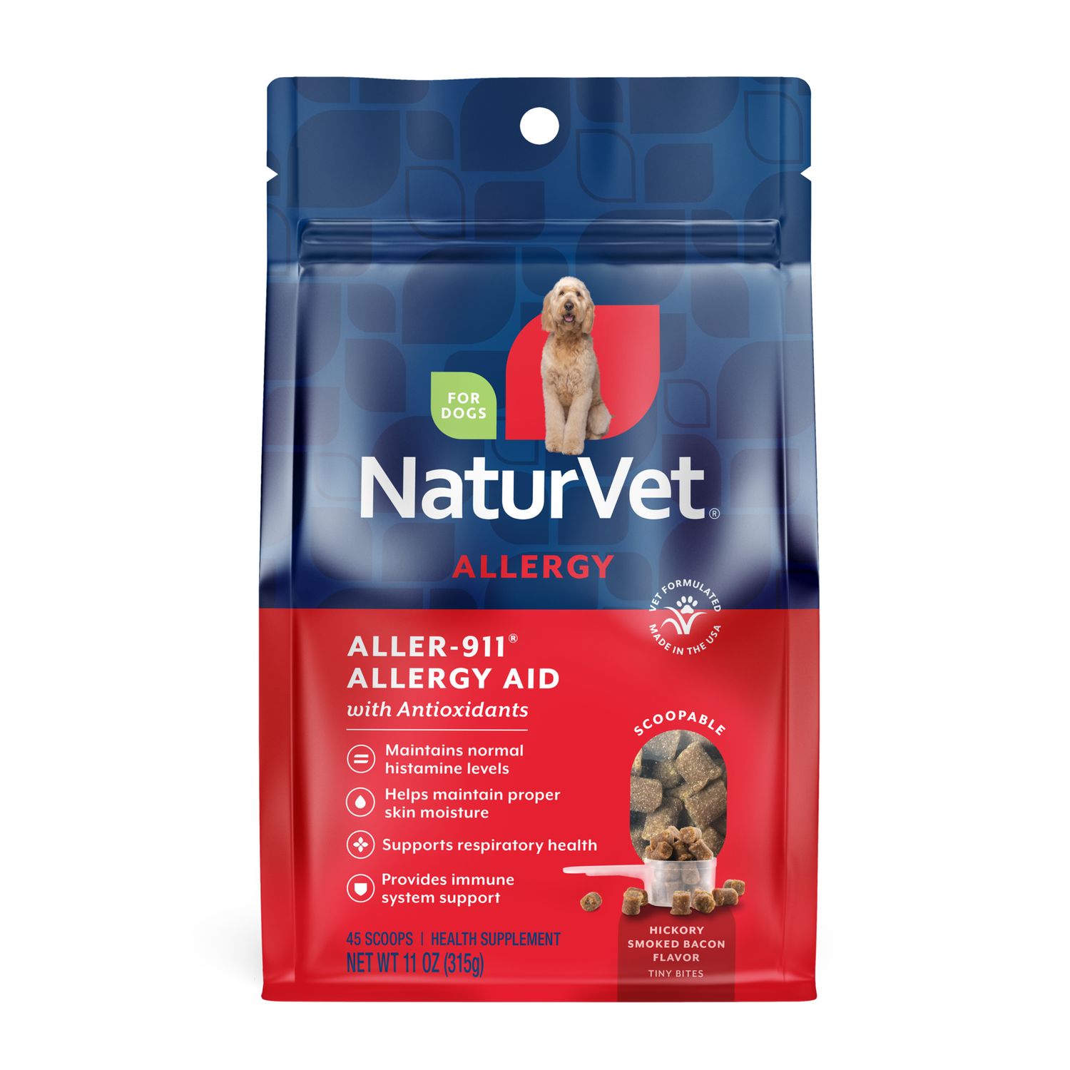 NaturVet Aller-911 Allergy Aid Scoopable Tiny Bites, Size: 11oz