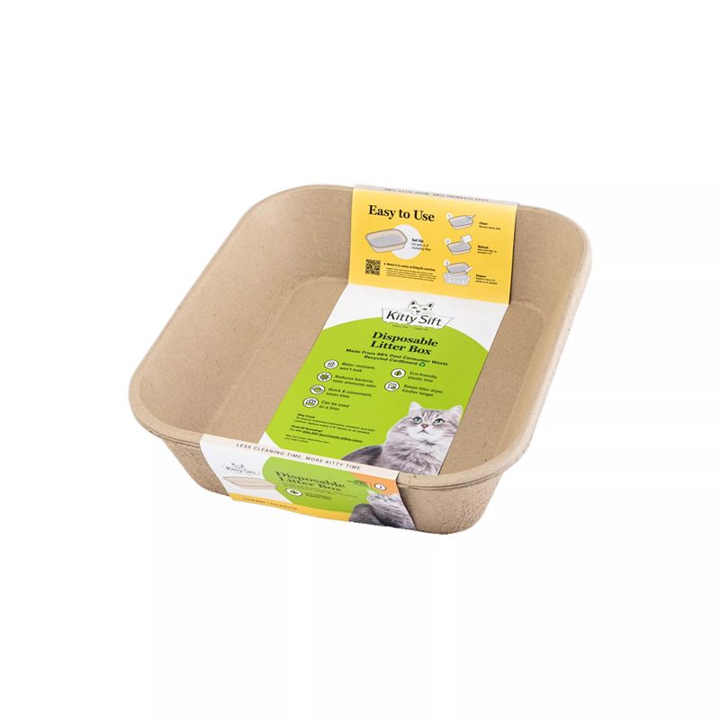 Kitty Sift Disposable Cat Litter Box Large - 3pack