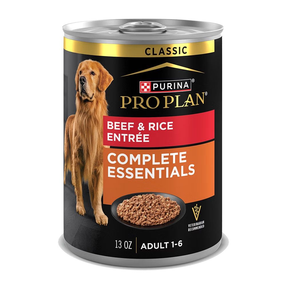 Pro Plan Adult Beef &amp; Rice Entrée Wet Dog Food, Size: 13oz
