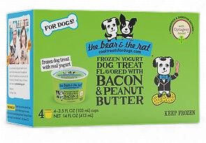 The Bear &amp; The Rat Frozen Yogurt Dog Treats (4 - 3.5oz cups)