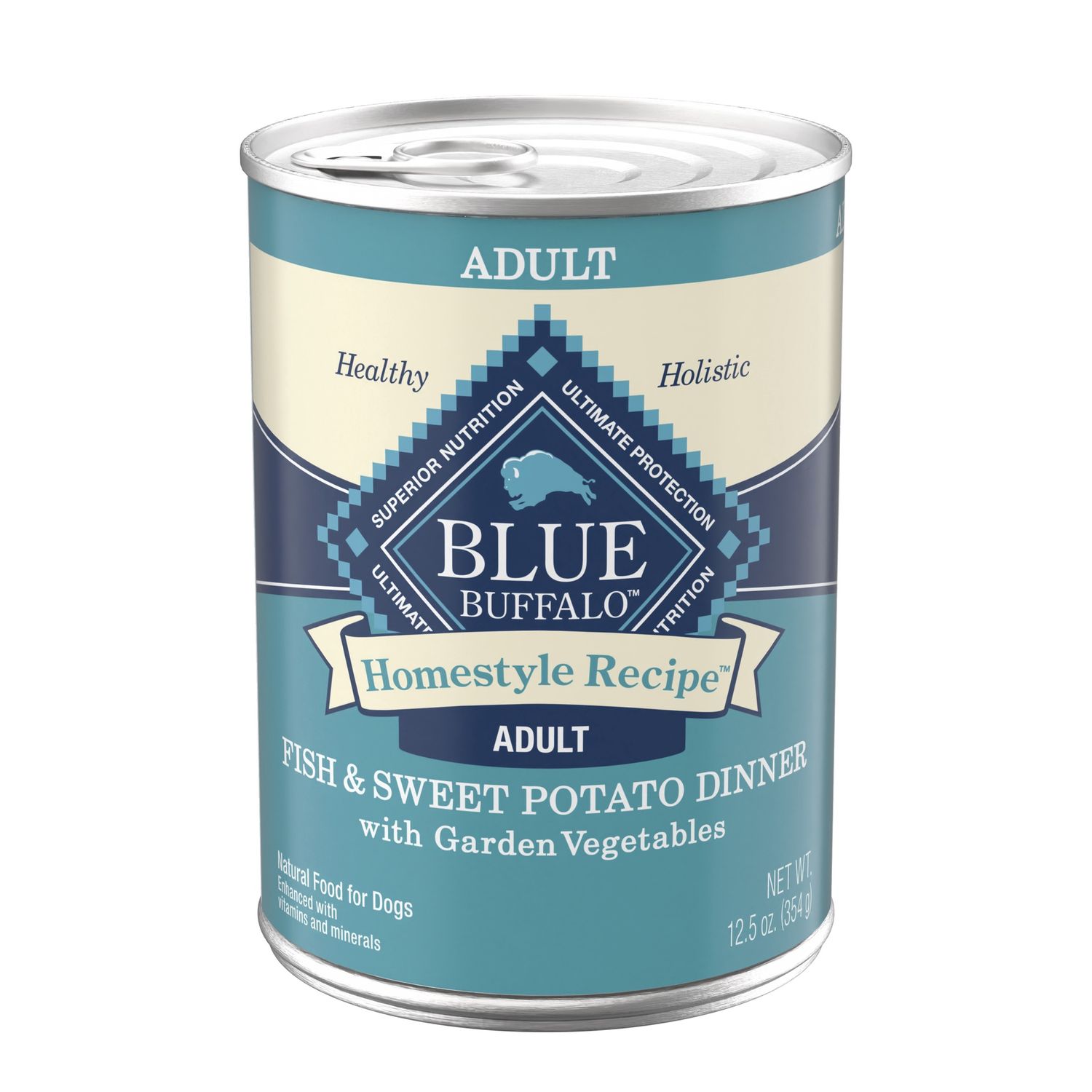 Blue Buffalo Homestyle Recipe Fish &amp; Sweet Potato Dinner Wet Dog Food, Size: 12.5oz
