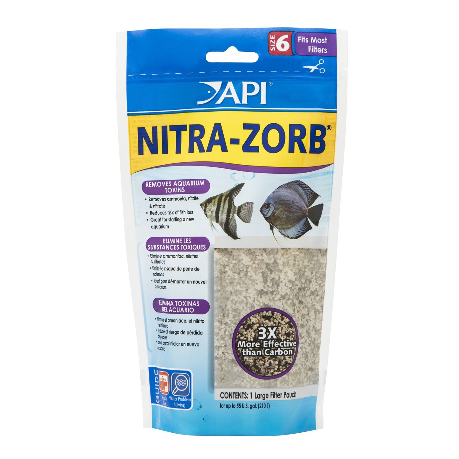 API NITRA-ZORB Aquarium Filter Media to Remove Aquarium Toxins, Package Size: 1 RTU Pouch
