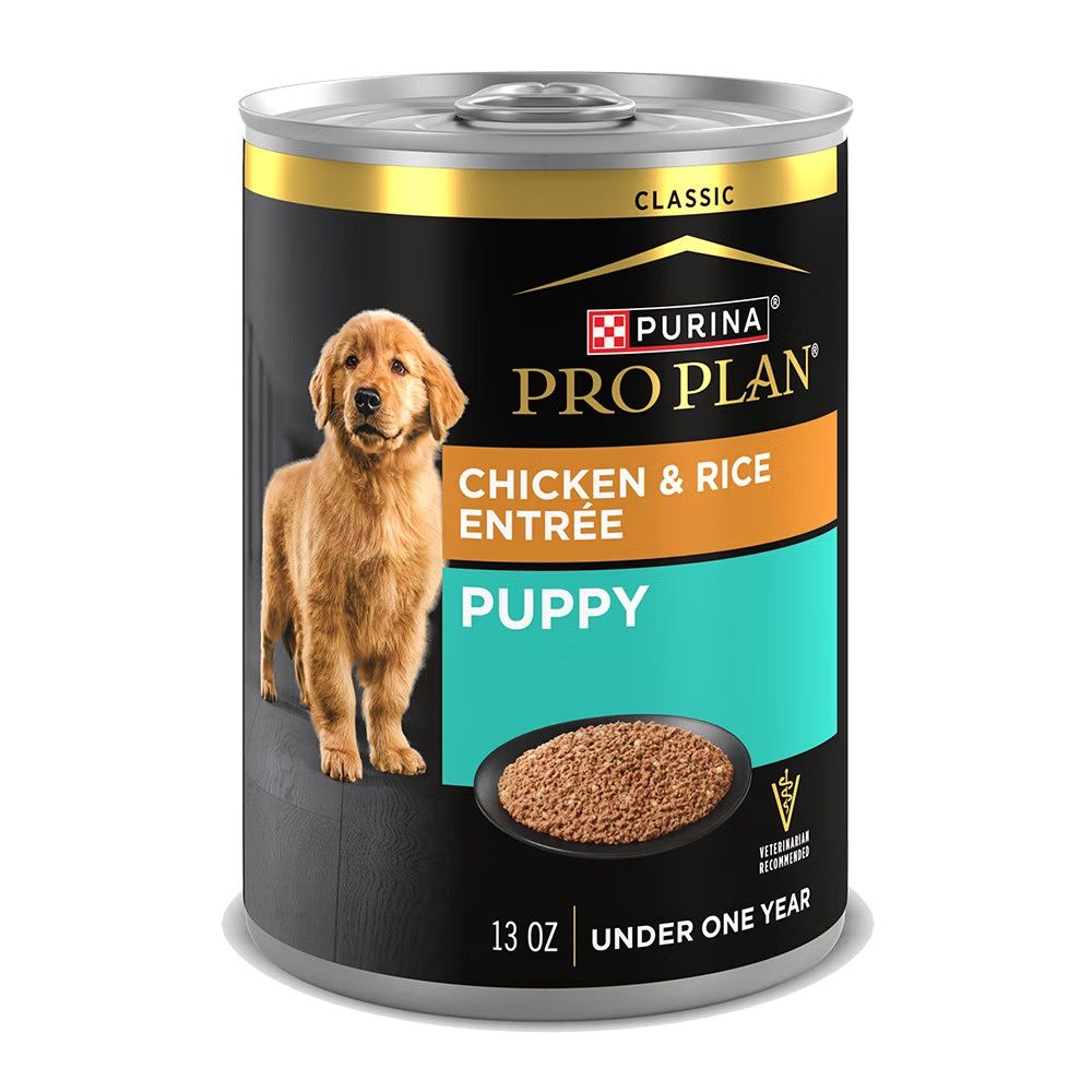 Pro Plan Puppy Chicken &amp; Rice Entrée Wet Dog Food, Size: 13oz