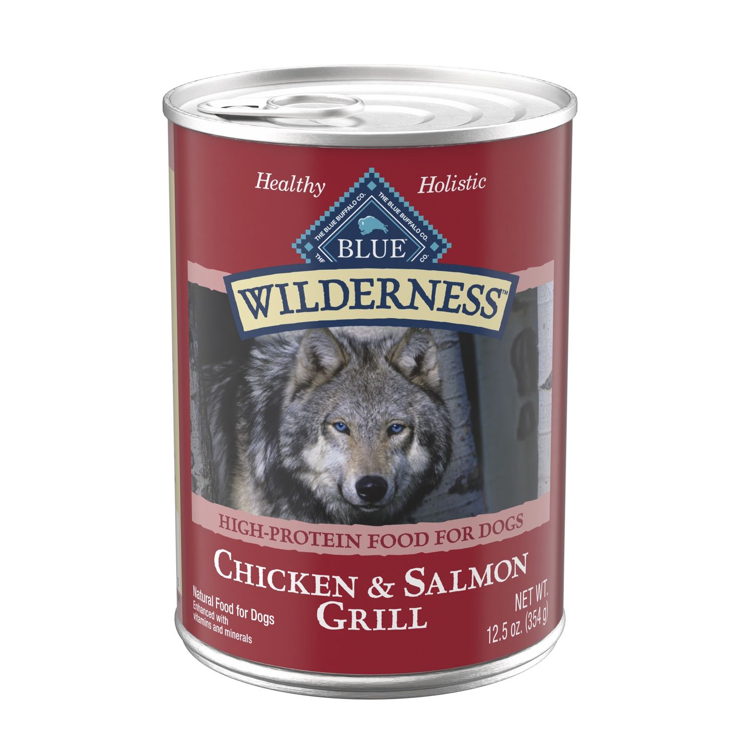 Blue Buffalo Wilderness Chicken &amp; Salmon Grill Wet Dog Food, Size: 12.5oz
