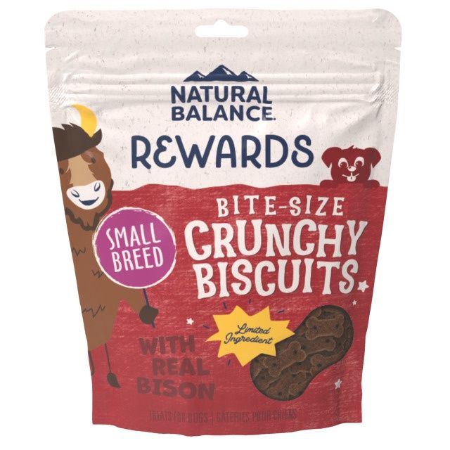 Natural Balance Rewards Small Breed Bison Crunchy Dog Biscuits, Size: 8oz