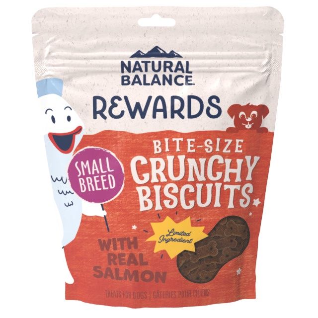 Natural Balance Rewards Small Breed Salmon Crunchy Dog Biscuits, Size: 8oz