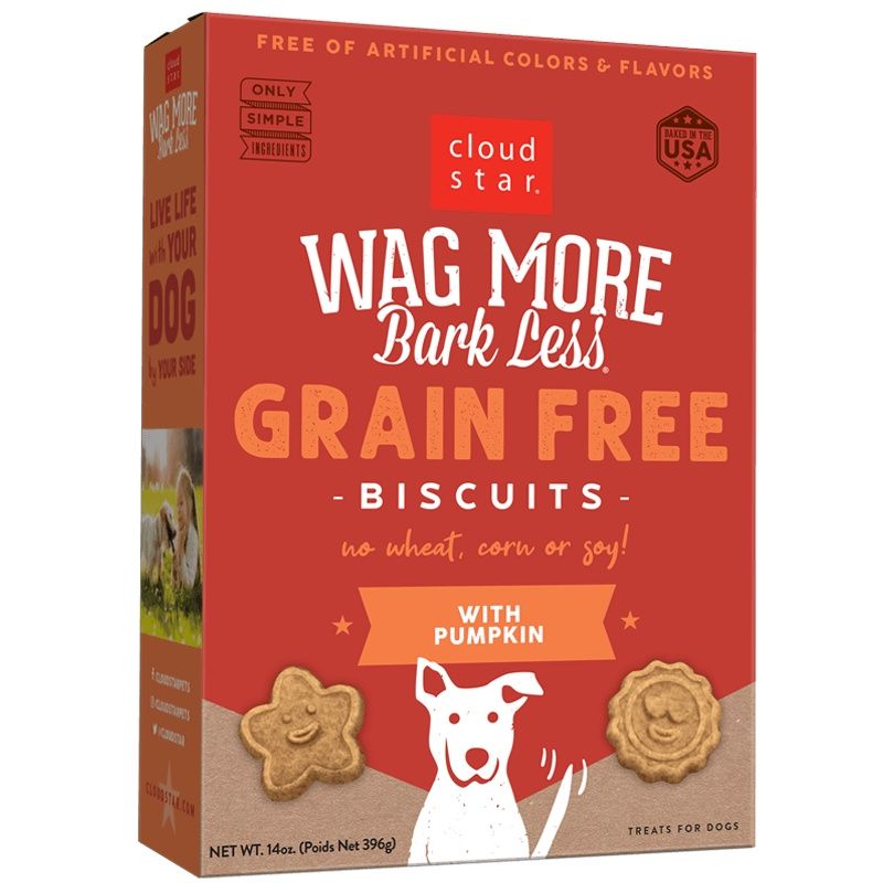 Wag More Grain Free Pumpkin Crunchy Biscuits, Size: 14oz