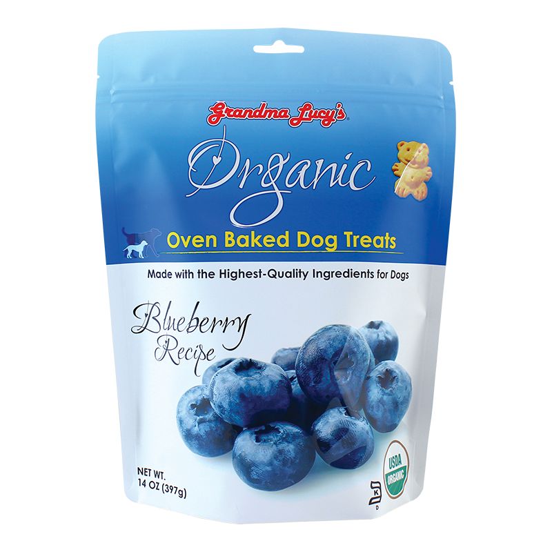 Grandma Lucy's Organic Baked Blueberry Recipe Dog Treats, Size: 14oz