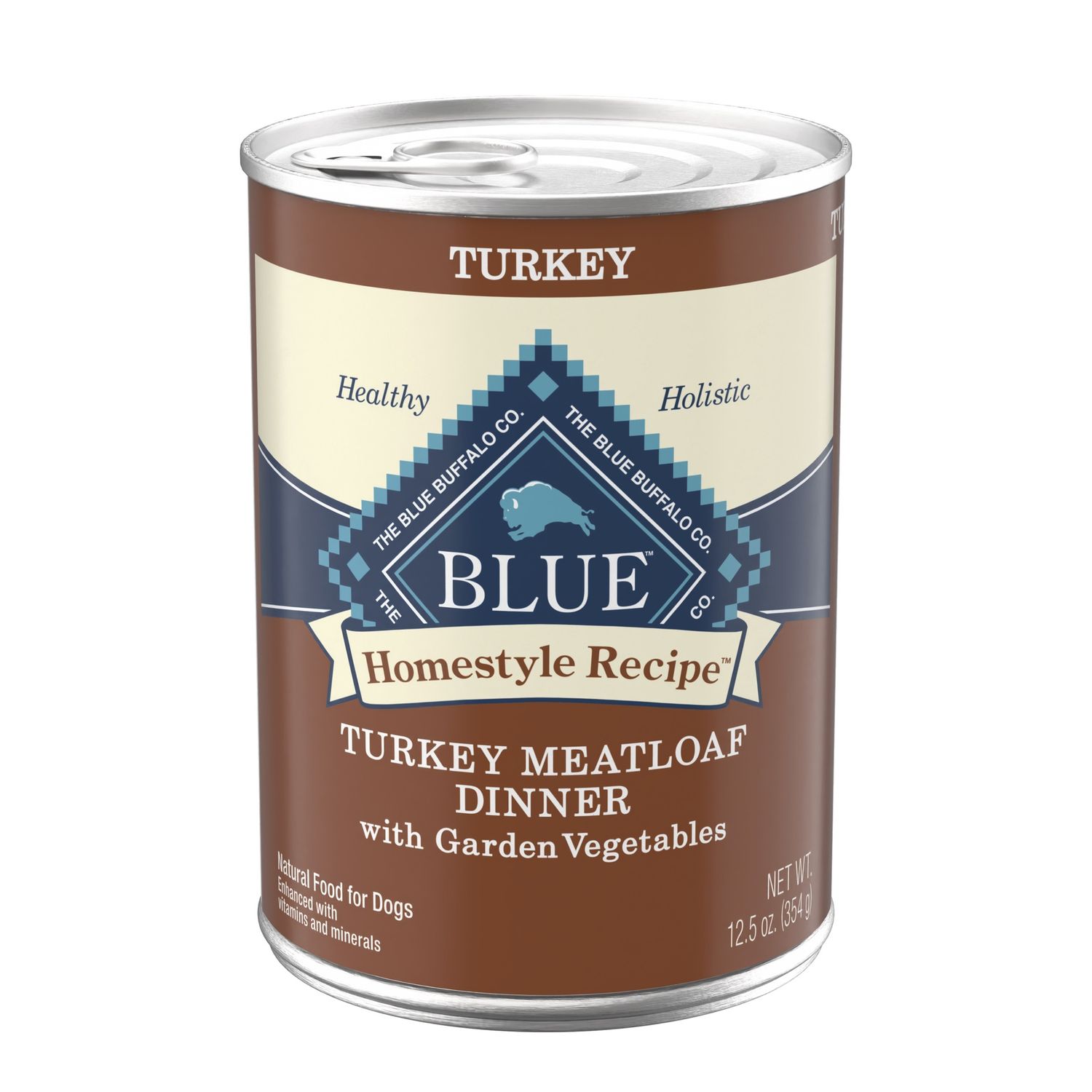 Blue Buffalo Homestyle Recipe Turkey Meatloaf Dinner Wet Dog Food, Size: 12.5oz