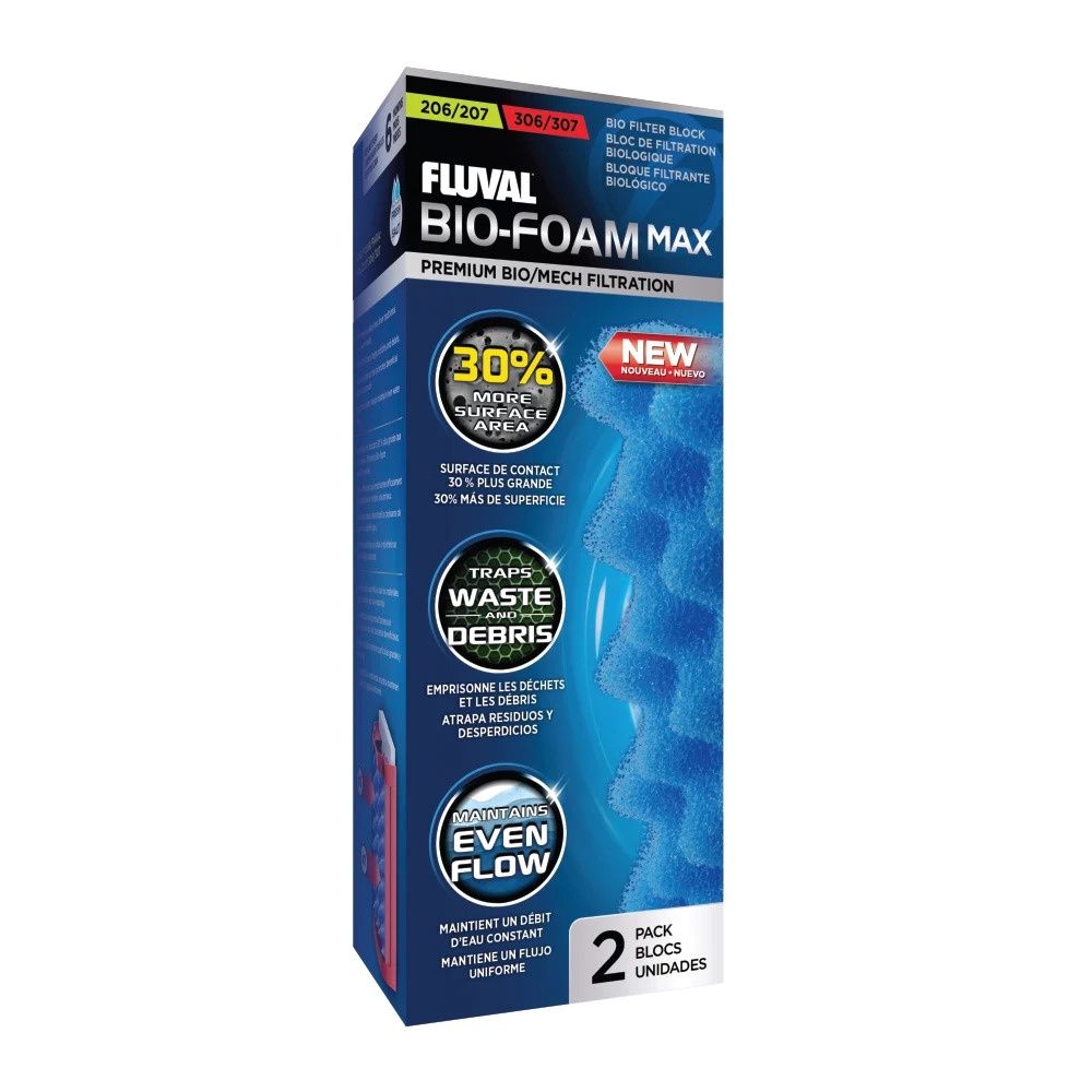 Fluval 07 Series Bio-Foam Max 2-Pack Filter Media, Fits: 207/307