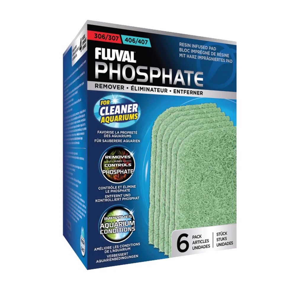 Fluval 07 Series Phosphate Remover Pad, Fits: 307/407 (6-pack)