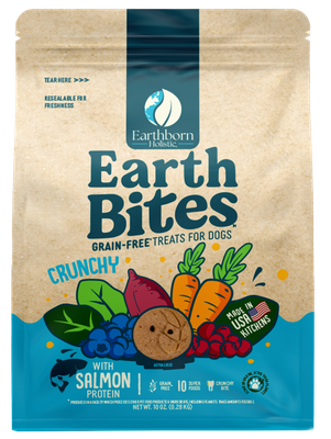 Earthborn Holistic EarthBites Grain Free Crunchy Salmon Dog Treat 10oz.