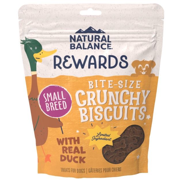 Natural Balance Rewards Small Breed Duck Crunchy Dog Biscuits, Size: 8oz