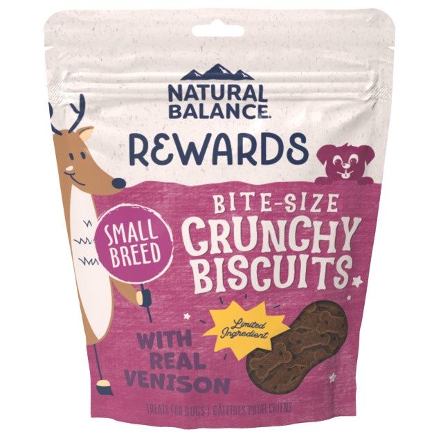 Natural Balance Rewards Small Breed Venison Crunchy Dog Biscuits, Size: 8oz