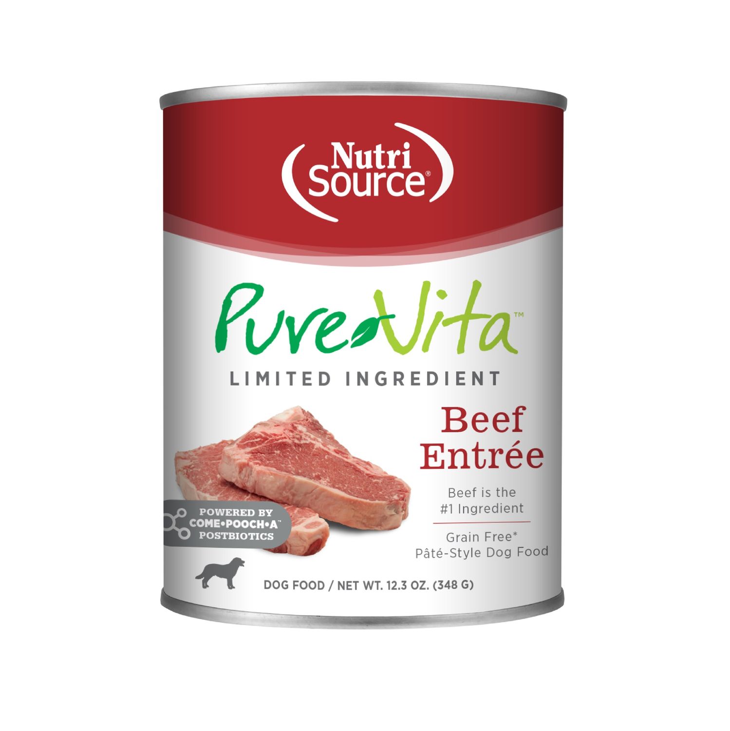 PureVita Beef Entree Grain Free Wet Dog Food, Size: 12.3oz