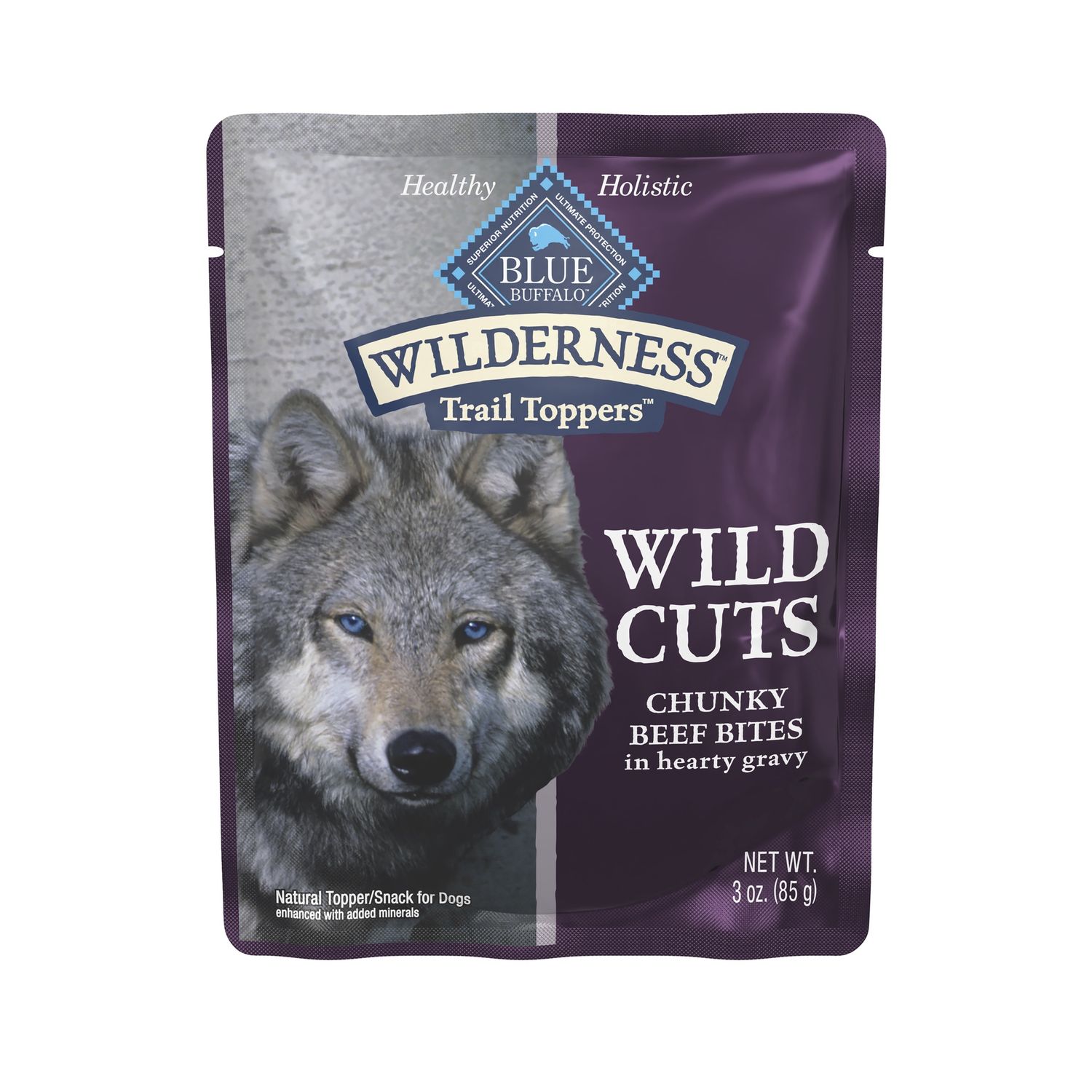 Blue Buffalo Wilderness Wild Cuts Chunky Beef Bites Wet Dog Food Topper