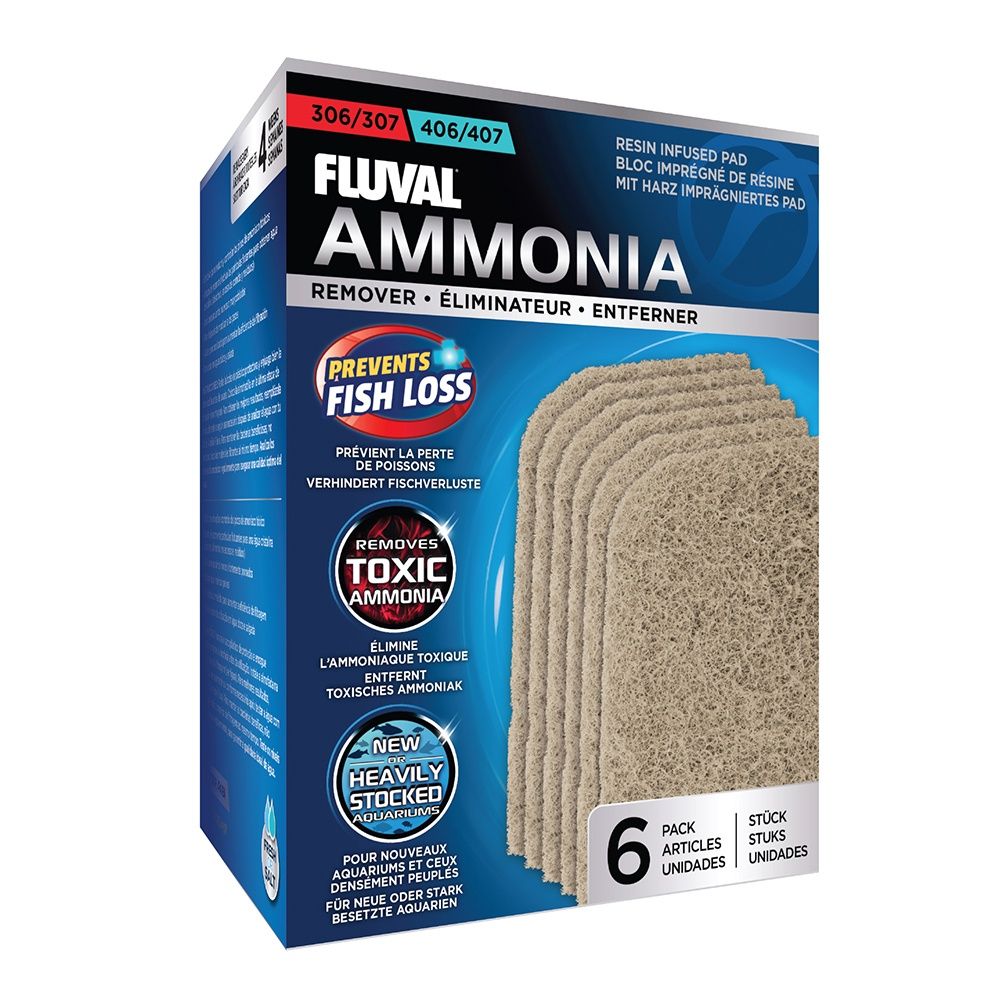 Fluval 07 Series Ammonia Remover Pad, Fits: 307/407 (6-pack)