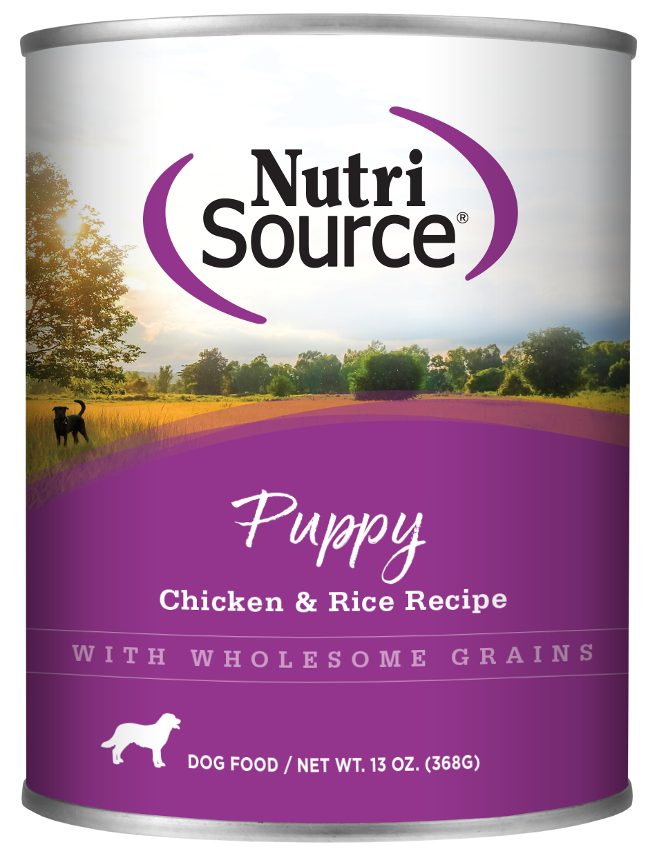 NutriSource Puppy Chicken and Rice Wet Dog Food, Size: 12.3oz