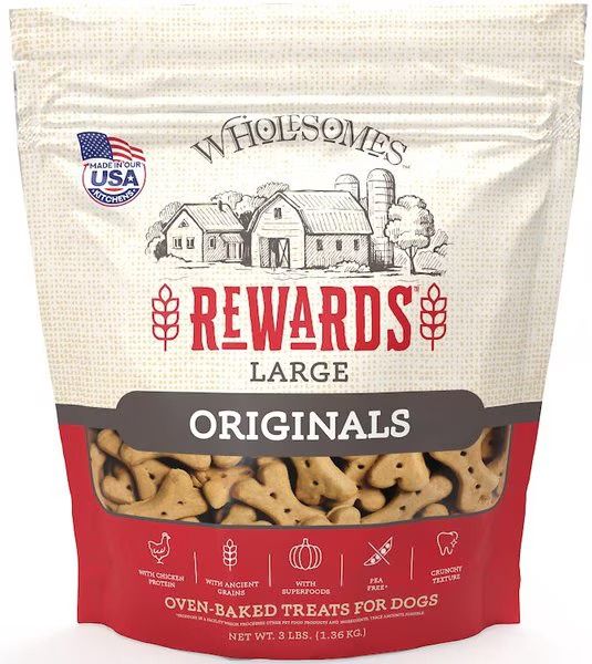 Wholesomes Classic Rewards Originals Biscuits Dog Treats 3lb., Size: Large