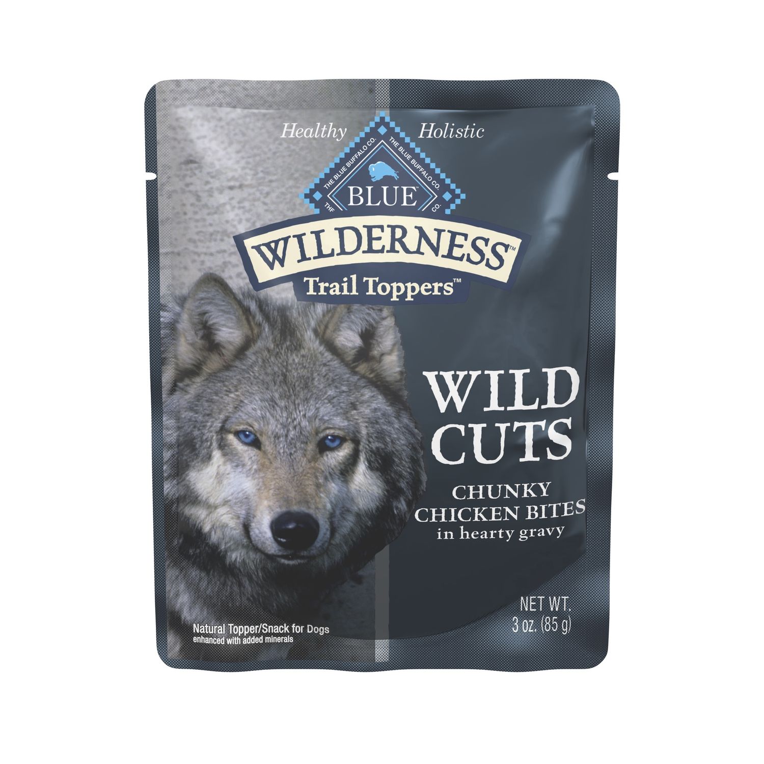 Blue Buffalo Wilderness Wild Cuts Chunky Chicken Bites Wet Dog Food Topper, Size: 3oz