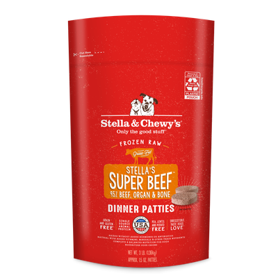 Stella &amp; Chewy's Stella’s Super Beef Patties Frozen Raw Dog Food