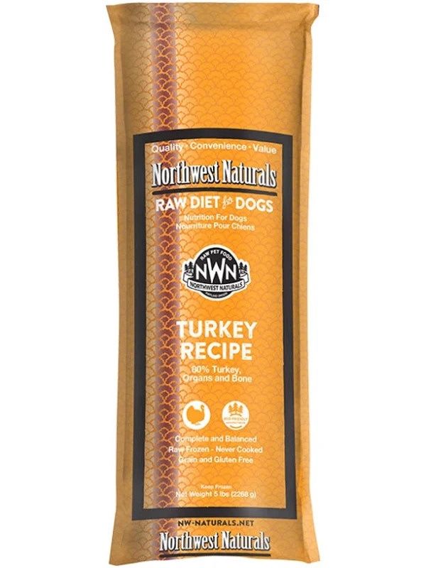Northwest Naturals Frozen Raw Diet for Dogs Turkey Recipe Chub, Package Size: 5lb