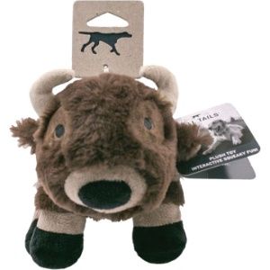 Tall Tails Plush Buffalo Squeaker Dog Toy 9in.