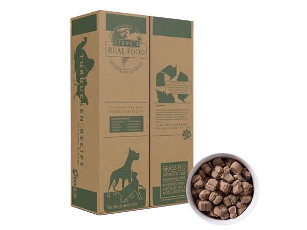 Steve's Real Food Frozen Raw Dog &amp; Cat Food TURDUCKEN RECIPE Nuggets, Package Size: 9.75 lb.