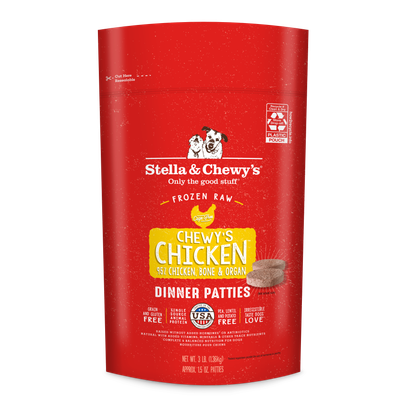 Stella &amp; Chewy's Chewy's Chicken Patties Frozen Raw Dog Food