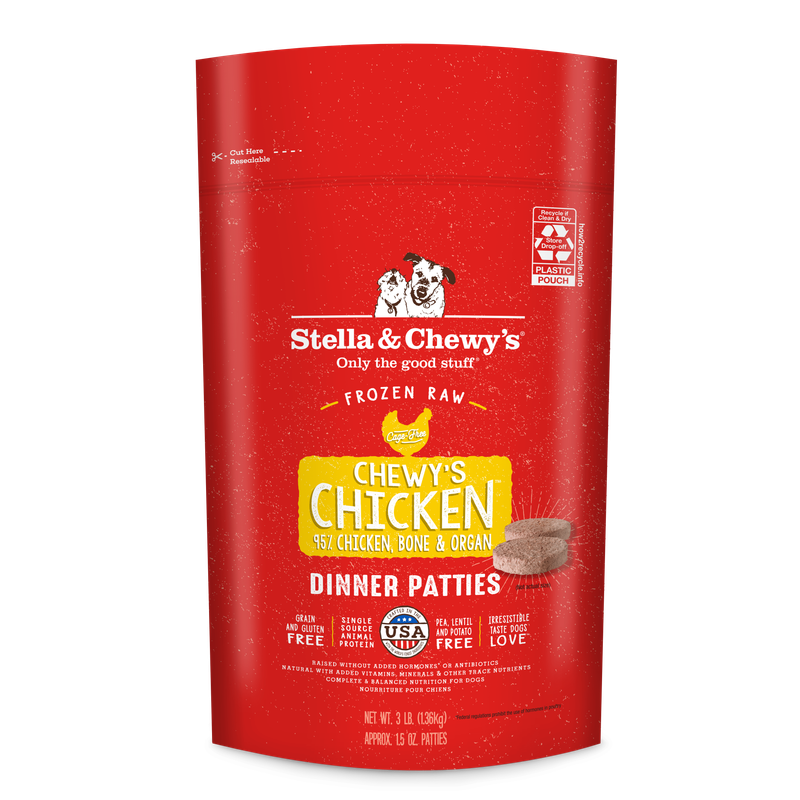 Stella &amp; Chewy's Chewy's Chicken Patties Frozen Raw Dog Food