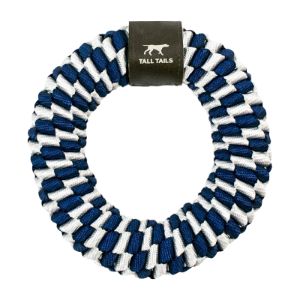 Tall Tails Braided Ring Dog Toy Navy 6in.