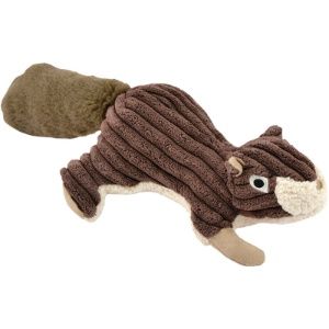Tall Tails Plush Squeaker Squirrel Dog Toy Brown 12in.