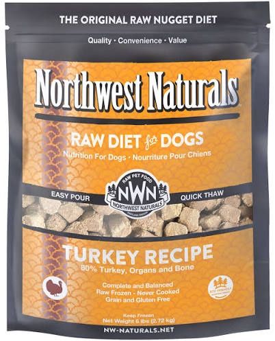 Northwest Naturals Frozen Raw Diet for Dogs Turkey Recipe, Package Size: 6lb