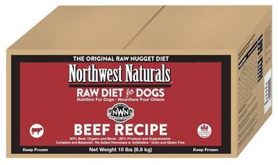 Northwest Naturals Frozen Raw Diet Nuggets for Dogs Beef Recipe