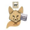 Tall Tails Natural Leather Scrappy Critter Fox Dog Toy 4in.