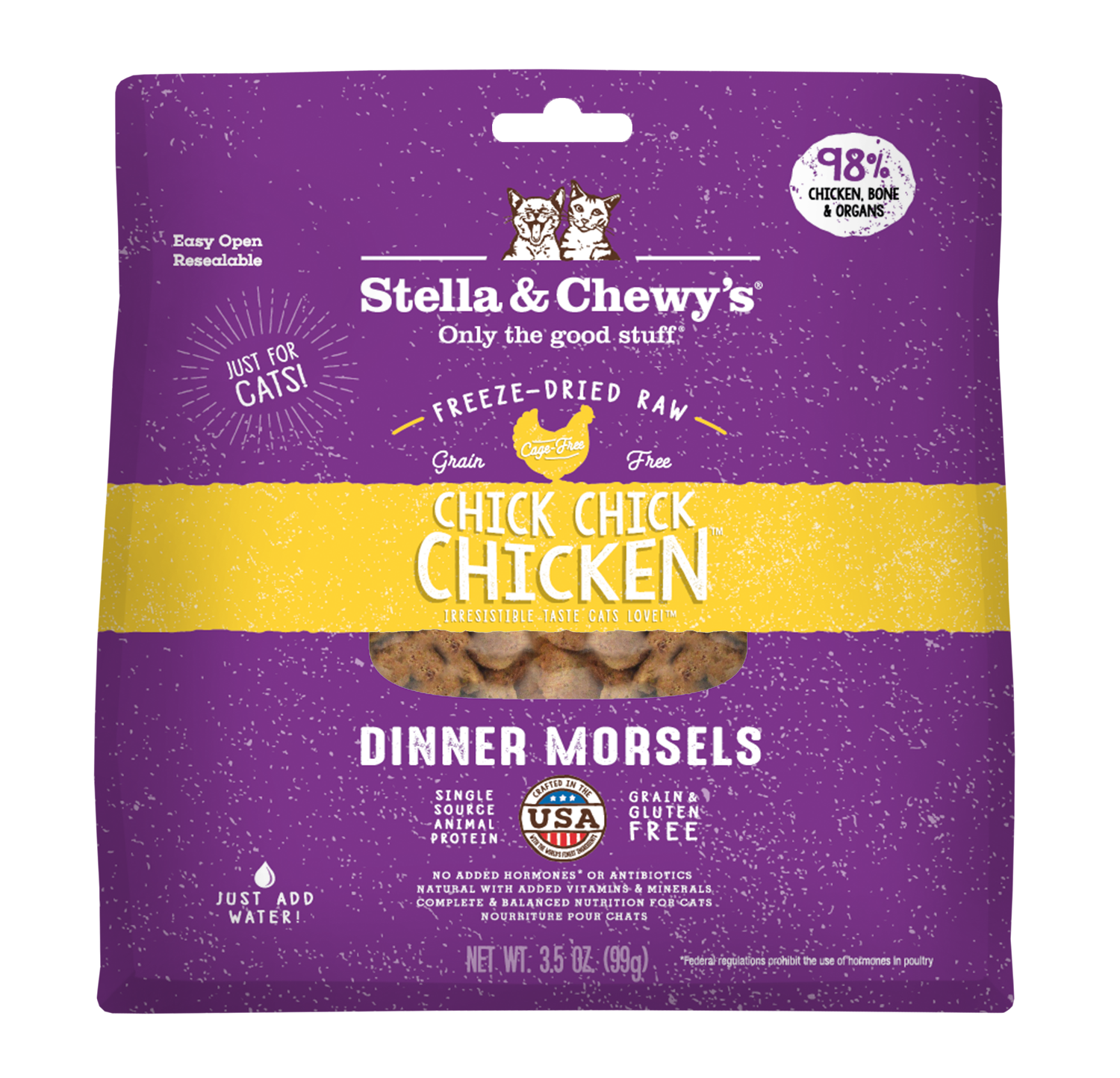 Stella &amp; Chewy's Chick Chick Chicken Freeze-Dried Cat Food, Size: 3.5oz