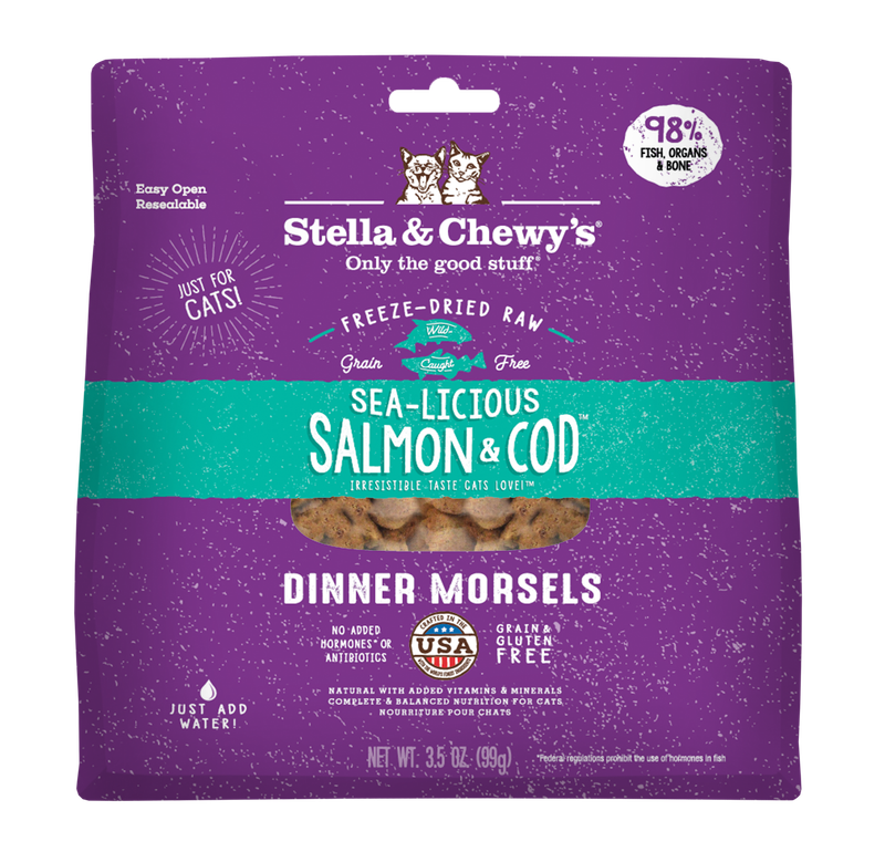 Stella &amp; Chewy's Sea-Licious Salmon &amp; Cod Freeze-Dried Cat Food