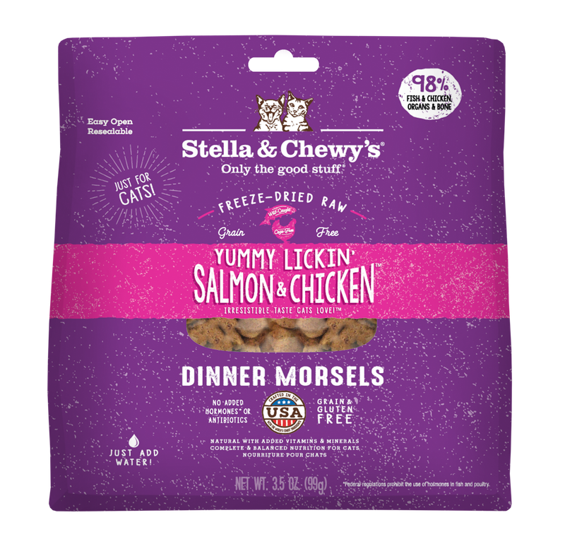 Stella &amp; Chewy's Yummy Lickin' Salmon &amp; Chicken Freeze-Dried Cat Food