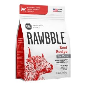 BIXBI Rawbble Freeze-Dried Grain Free Cat Food Beef Recipe, Size: 3.5oz