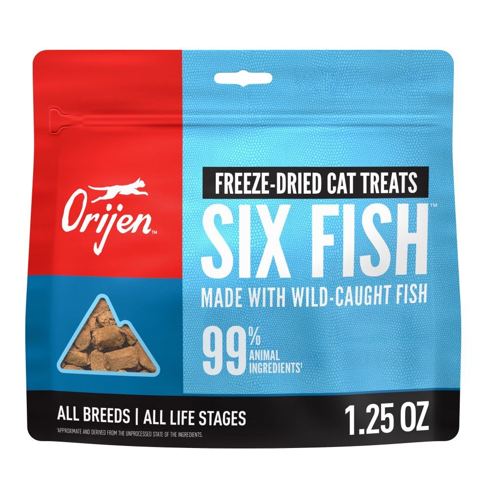 Orijen Six Fish Freeze Dried Cat Treats, Size: 1.25lb