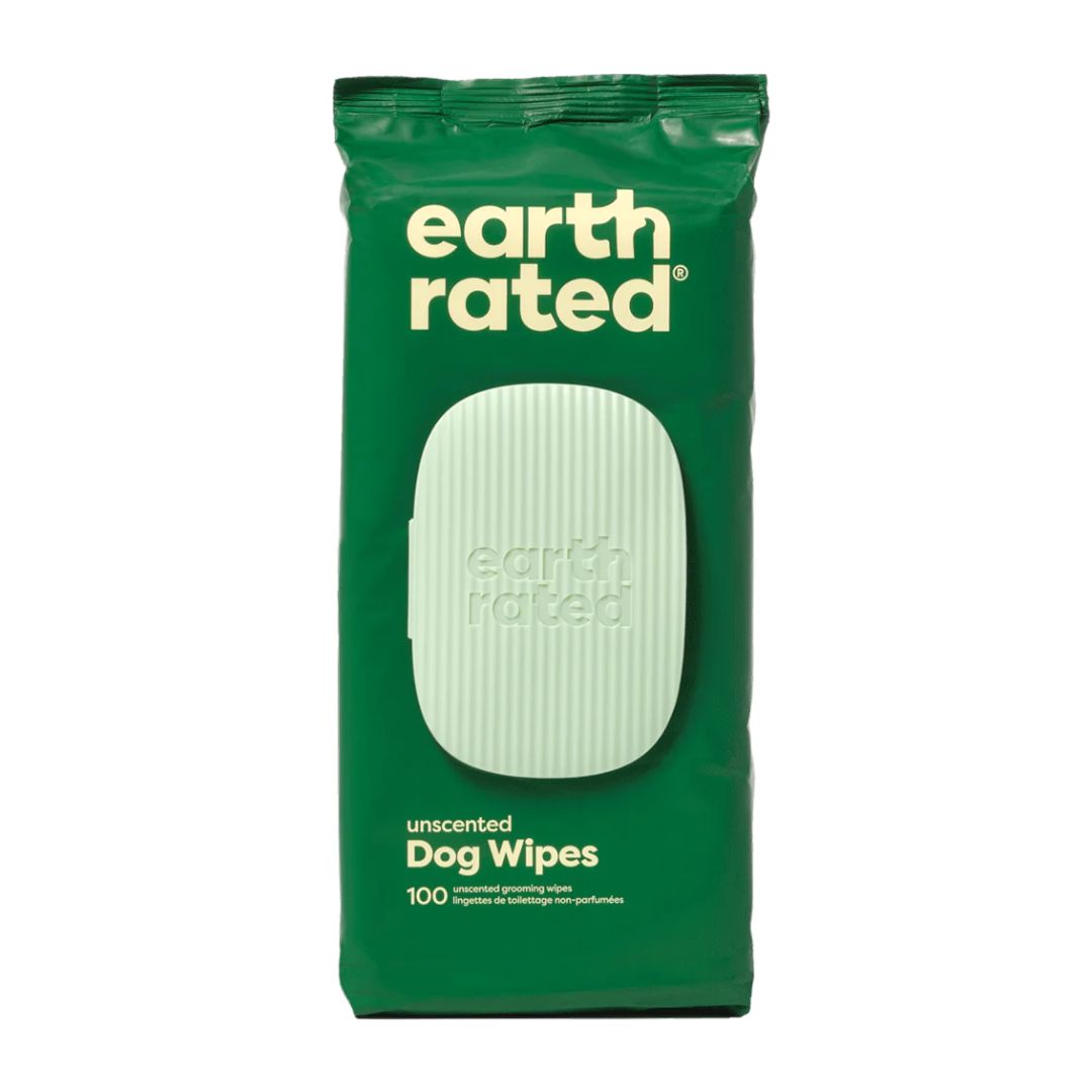 Earth Rated Plant-Based Grooming Wipes 100ct, Scent: Unscented