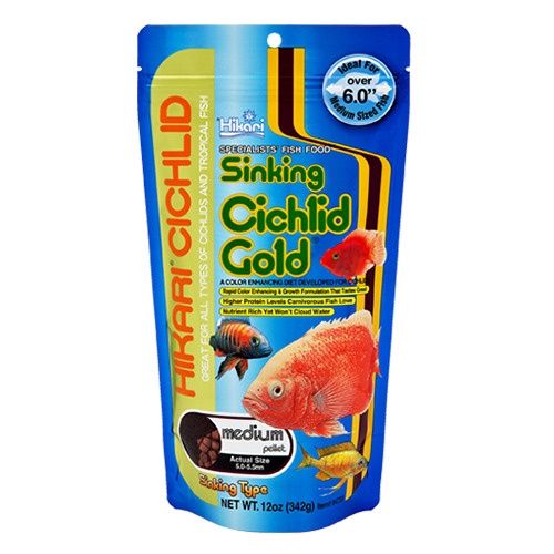 Hikari Sinking Cichlid Gold, Package Size: 12oz, Size: Medium