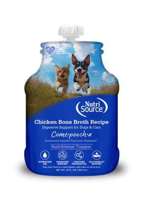 NutriSource Come·pooch·a Bone Broth 12oz. pkg. for Dogs &amp; Cats