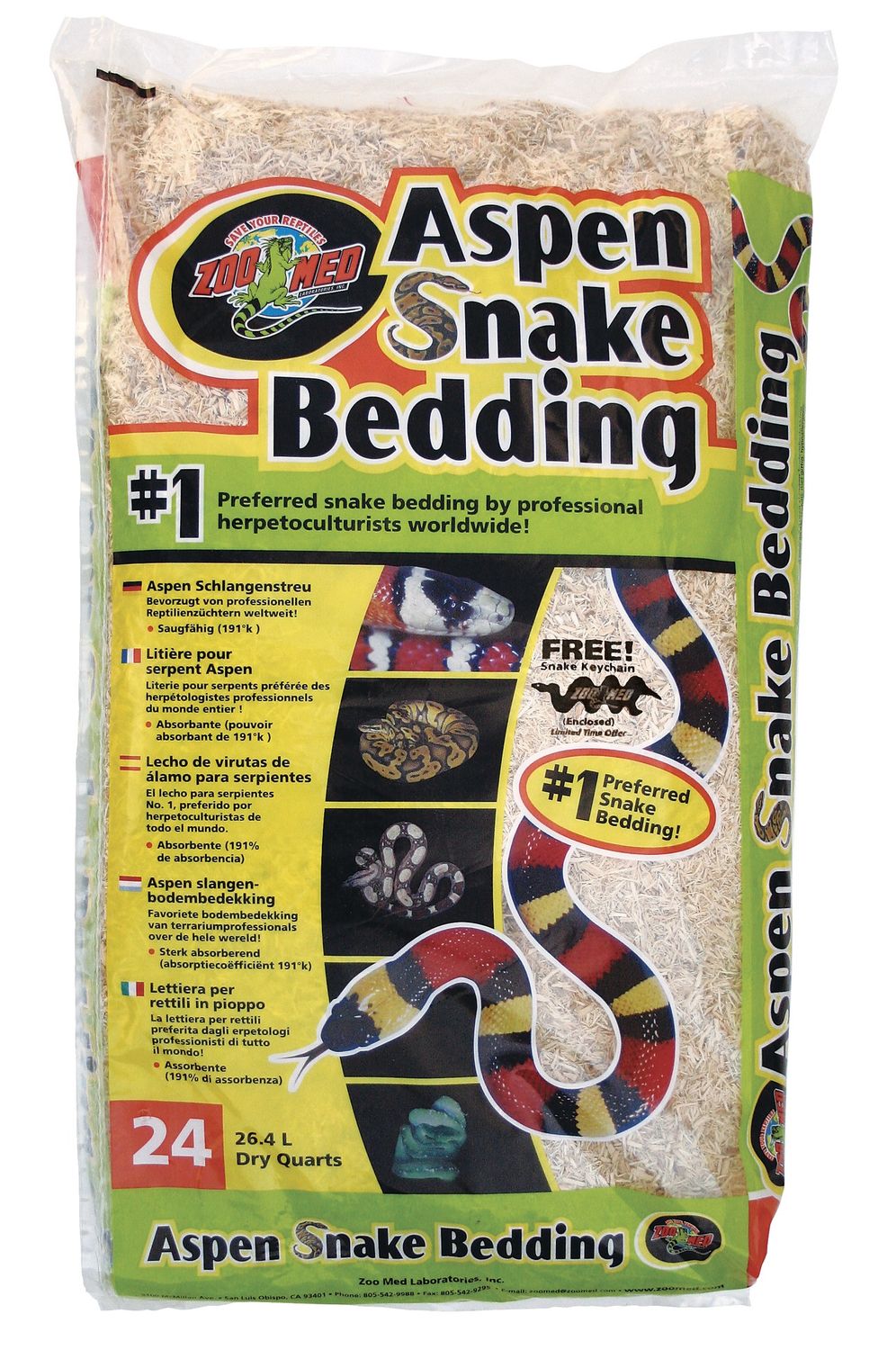 Zoo Med Aspen Snake Bedding, Size: 24-quart