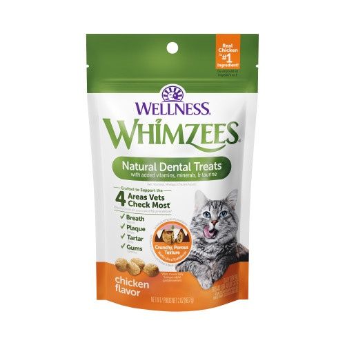 Whimzees Natural Dental Cat Treats Chicken Flavor 2oz.