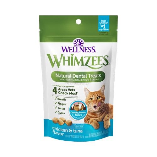 Whimzees Natural Dental Cat Treats Chicken &amp; Tuna Flavor 2 oz.