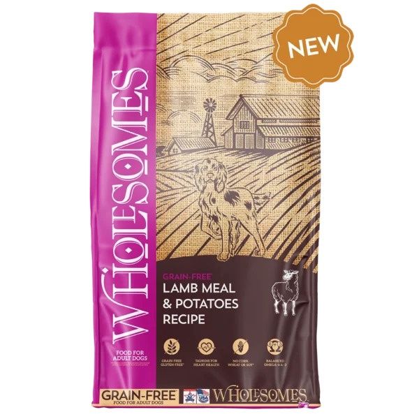 Wholesomes Grain Free Lamb Meal &amp; Potatoes Dry Dog Food, Size: 35lb