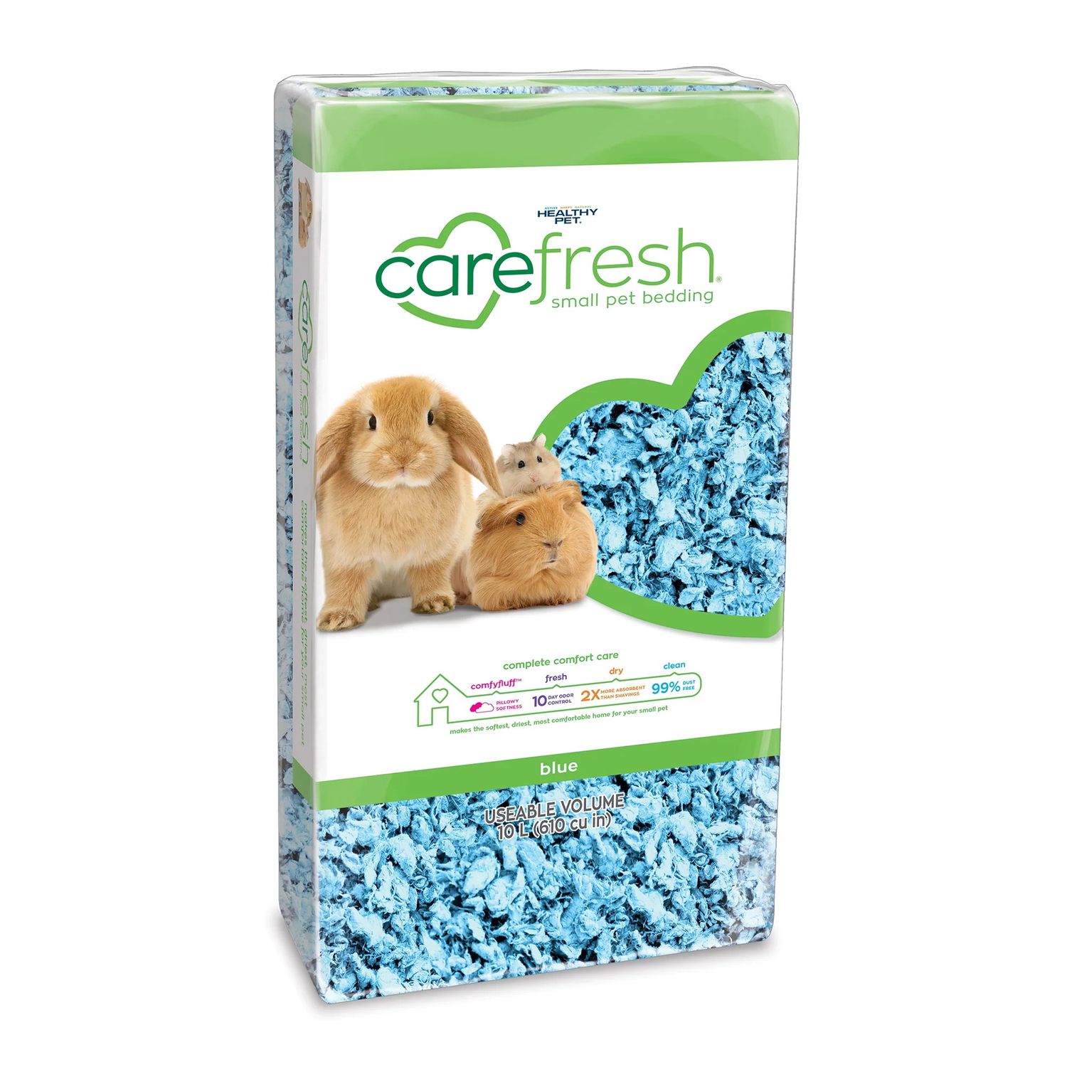 Carefresh Complete Comfort Small Pet Bedding, Blue, Size: 10 Litres