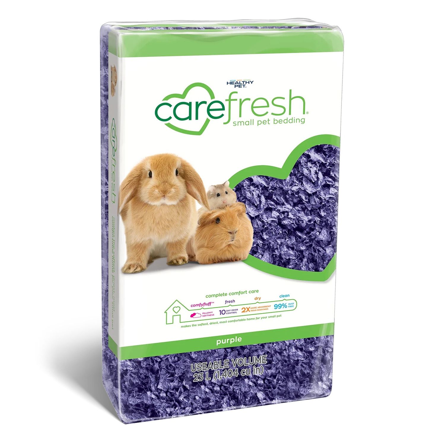 Carefresh Colorful Creations Small Animal Pet Bedding, Playful Purple, Size: 23 Litres